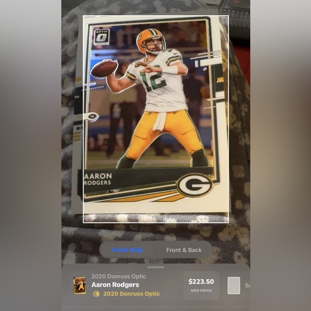 Football card Aaron Rodger’s